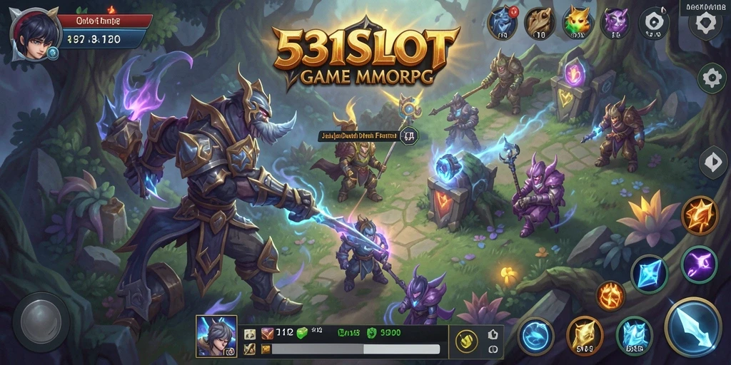Tampilan gameplay 531SLOT yang mendebarkan dengan monster dan petualangan seru.