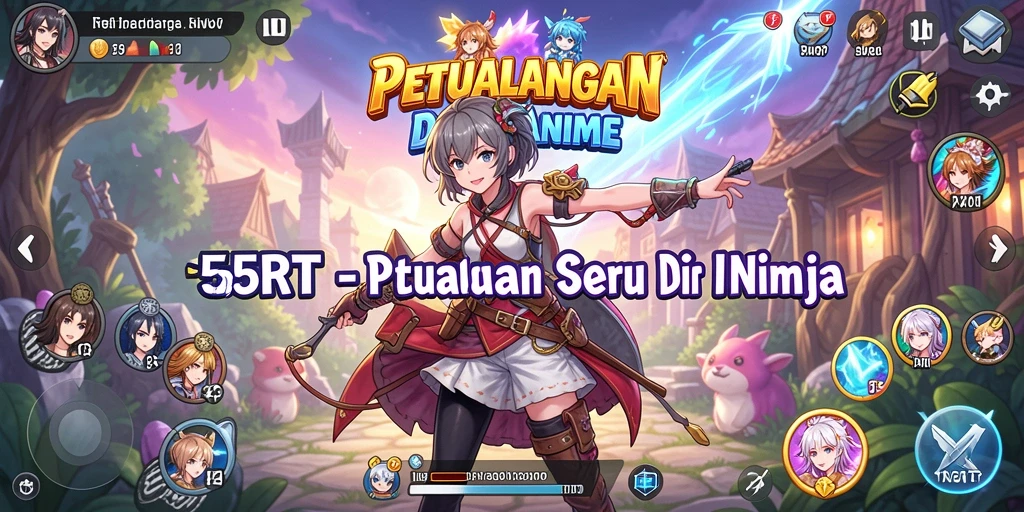 Tampilan gameplay menarik dari <strong>55RT</strong> yang menunjukkan aksi seru di dunia Anime.