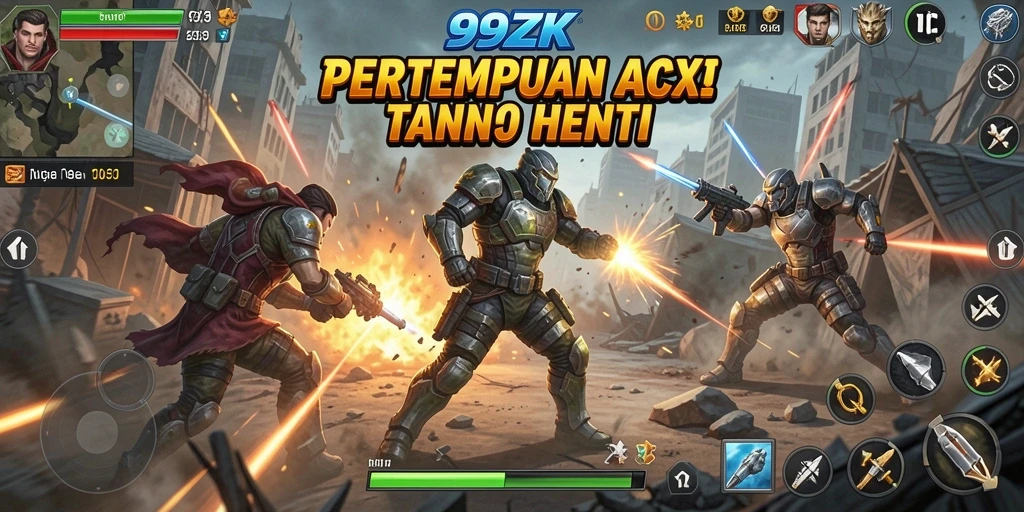 Tangkapan layar menunjukkan aksi seru dalam game Action 99ZK.