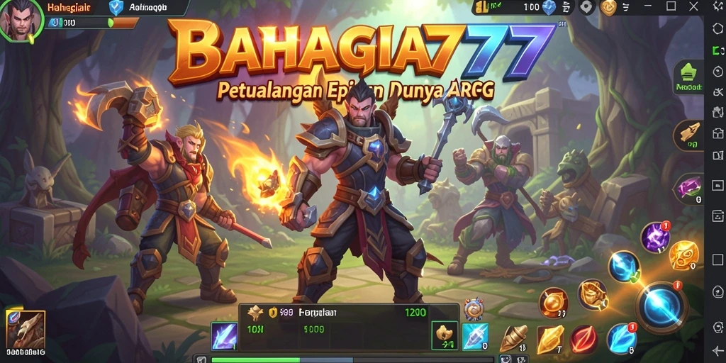 Tampilan gameplay seru di BAHAGIA777 dengan pertarungan epik.