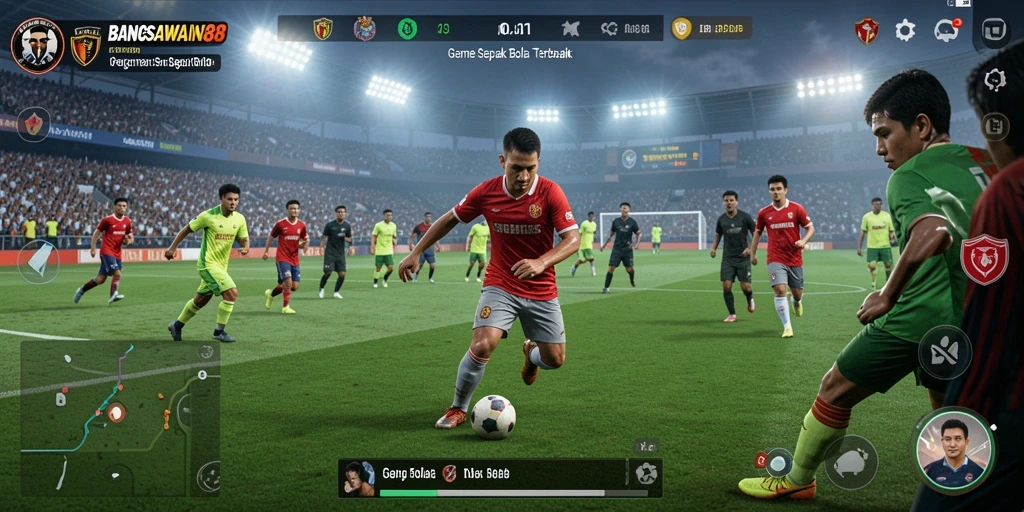 Gameplay seru dalam BANGSAWAN88 dengan aksi sepak bola yang menarik.