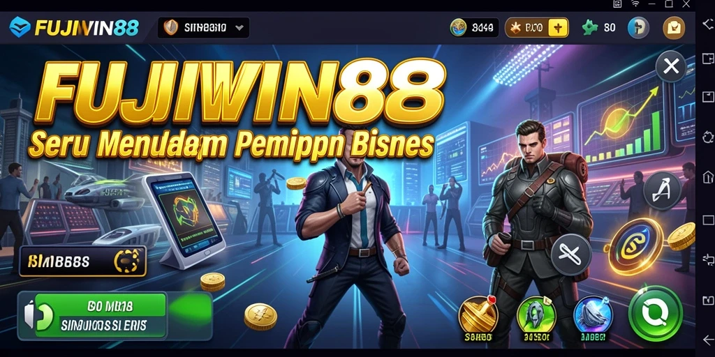 Screenshot gameplay FUJIWIN88 yang menunjukkan manajemen bisnis yang menarik.