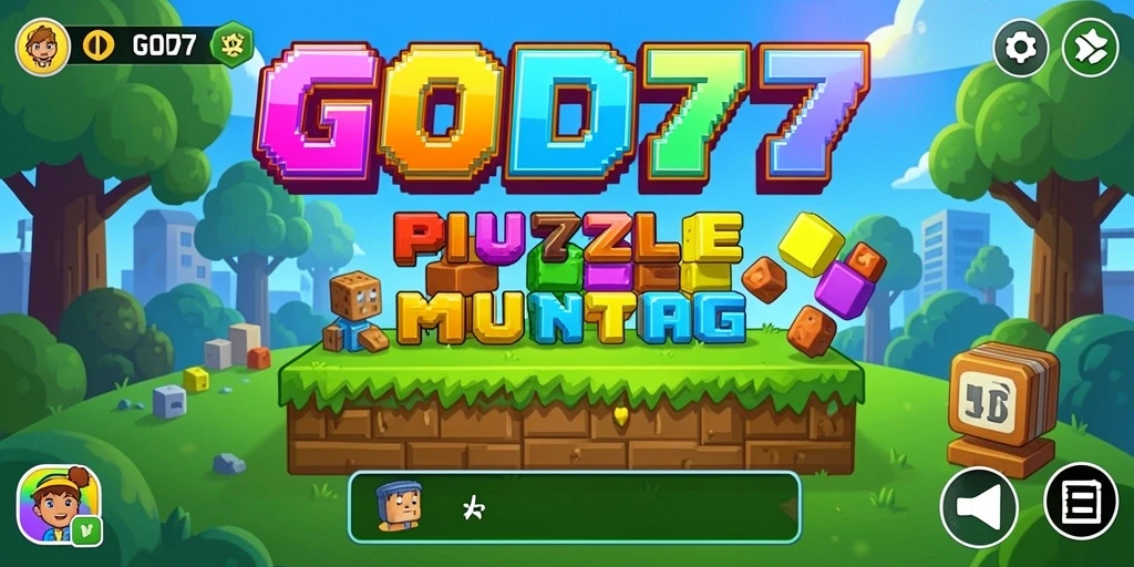 Screenshot utama GOD77 yang menunjukkan gameplay Puzzle yang seru.