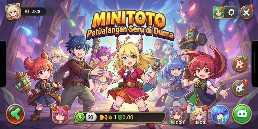 Gameplay menarik MINITOTO dengan karakter anime yang seru.
