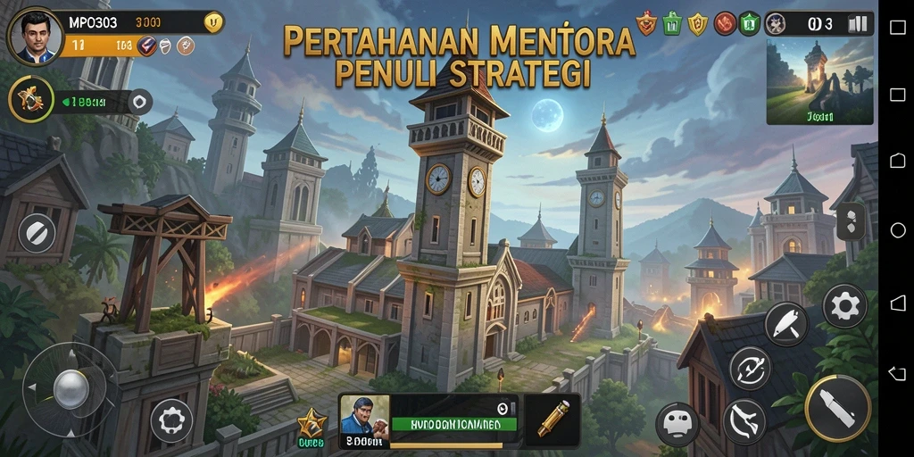 Tampilan gameplay MPO303 yang menegangkan saat menempatkan menara.