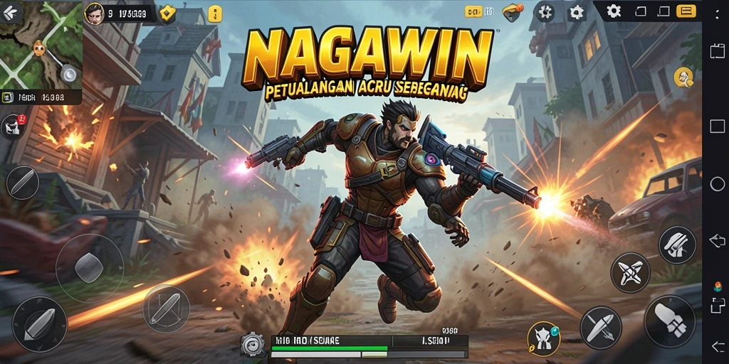 Menampilkan aksi seru dalam gameplay NAGAWIN.