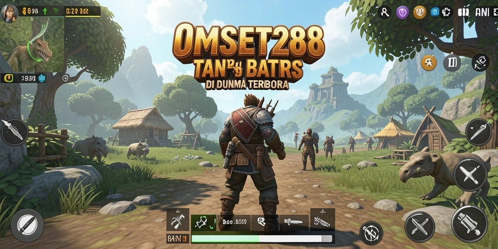 Screenshot gameplay OMSET288 yang menunjukkan eksplorasi dunia terbuka.
