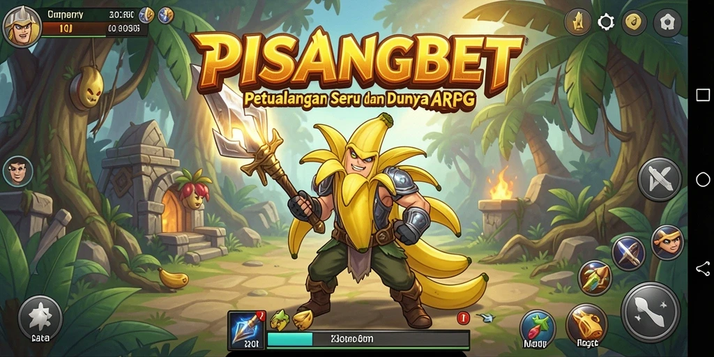 Screenshot utama PISANGBET menampilkan aksi seru dalam permainan ARPG.