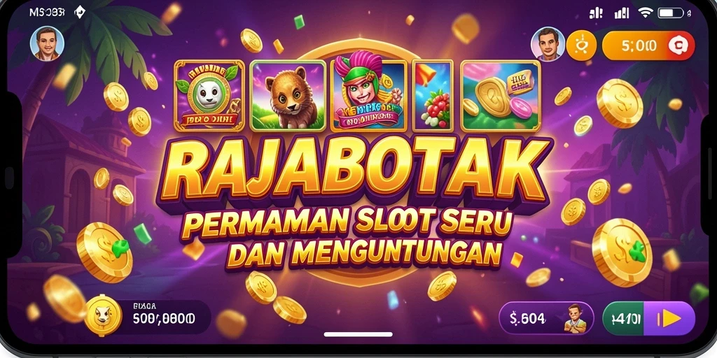 Tampilan menarik dari permainan slot RAJABOTAK dengan fitur bonus.