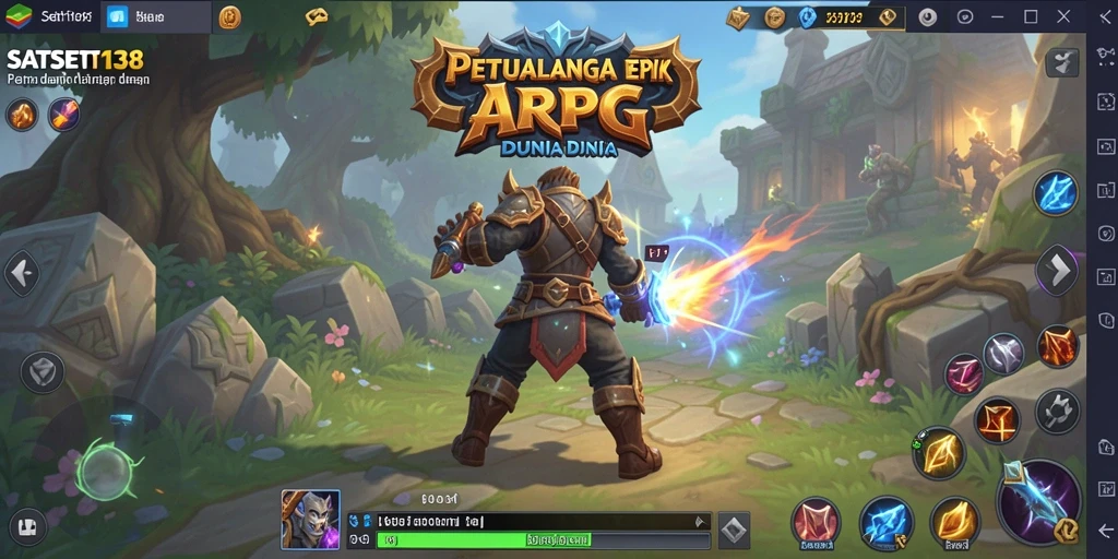 Tampilan gameplay yang epik dan mendebarkan dari SATSET138.