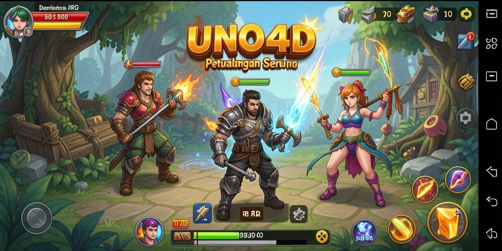 Tampilan gameplay RPG seru di dunia UNO4D.