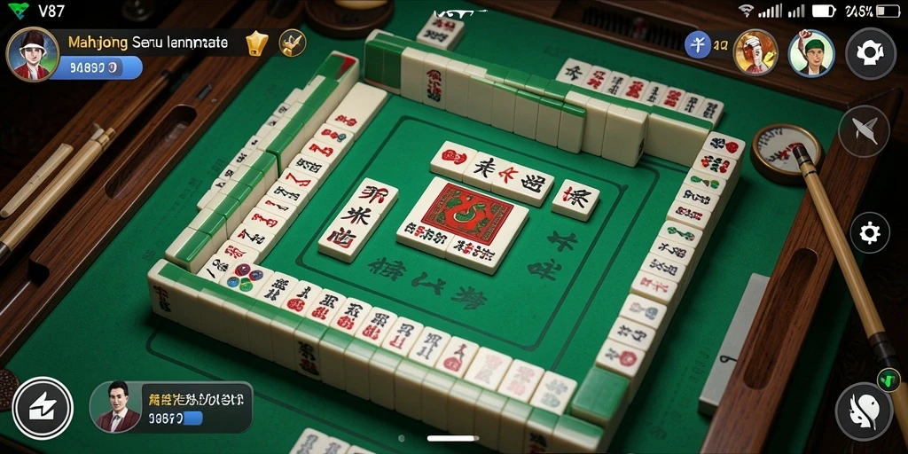 Screenshot menarik dari gameplay V87 Mahjong yang penuh warna.