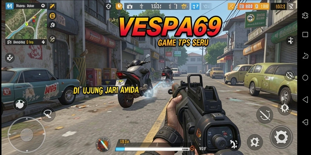 Tangkapan layar dari gameplay VESPA69 yang penuh aksi dan strategi.